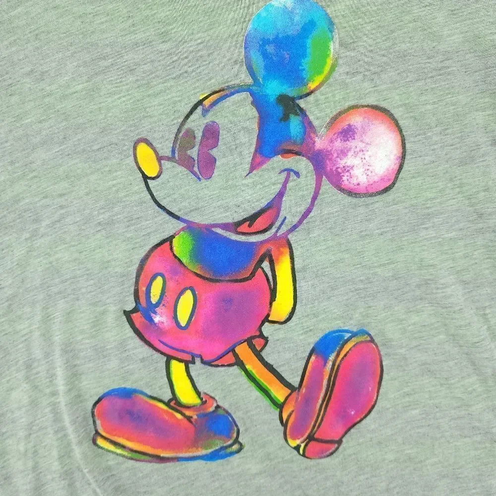 Disney Medium Mickey Mouse Neon Stripe Tunic